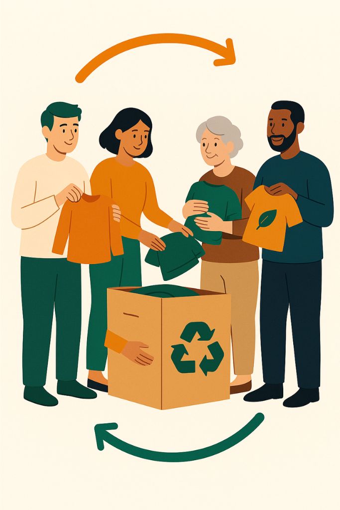 Écosystème textile circulaire MySongOriginal - Déposez, gagnez des points, échangez